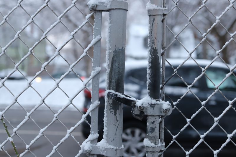 Fence Inspection in Winter
